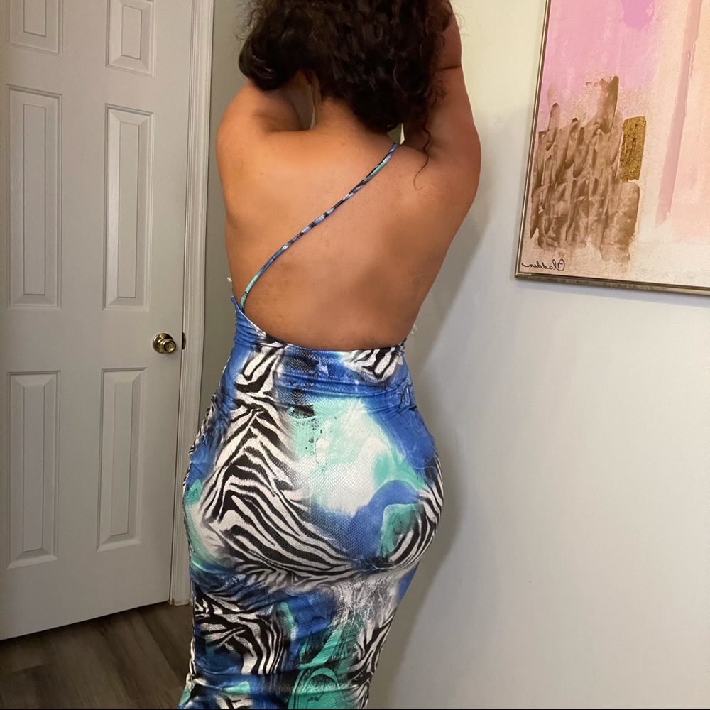 Abstract Zebra Club Dress - Picture 4 of 5